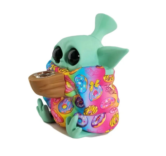 Pipa de agua de silicona Baby Yoda