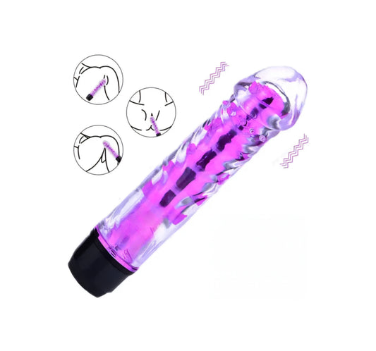 Consolador Vibrador Gel 18cm/Baterías