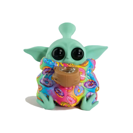 Pipa de agua de silicona Baby Yoda
