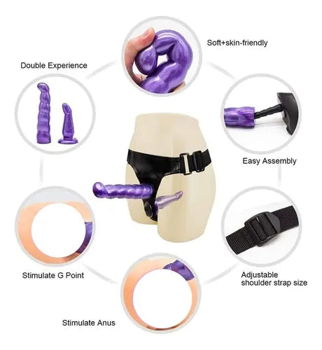 Arnes Consolador Doble Penetracion Ajustable