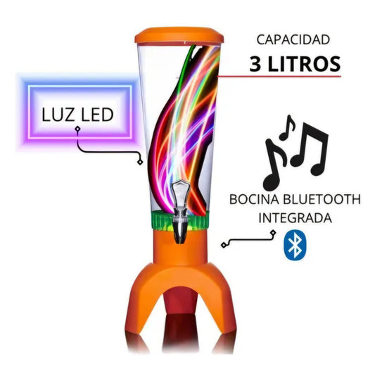 Dispensador De Bebidas Con Bocina Bluetooth