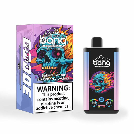Bang Pro 30 Mil Puffs Sakura Grape Strawberry Lychee