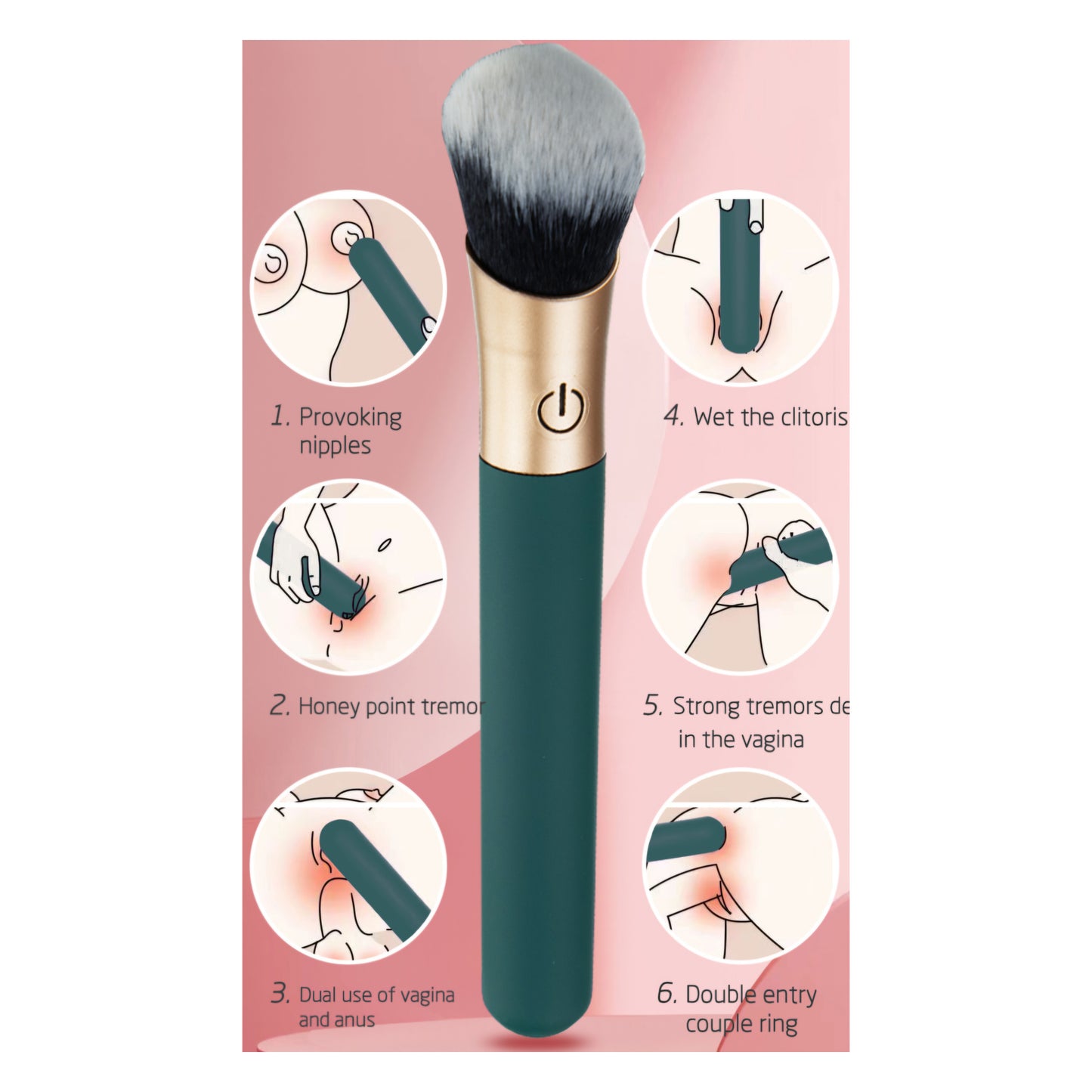 Brocha vibradora recargable