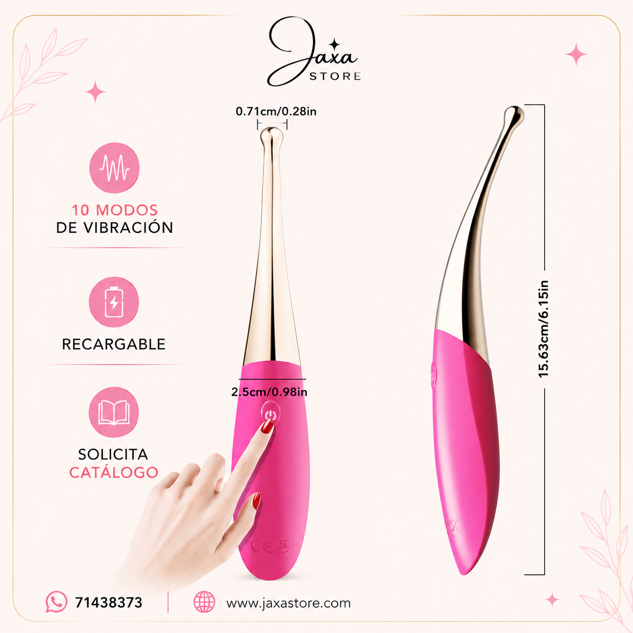 Estimulador de clitoris y pezones recargable