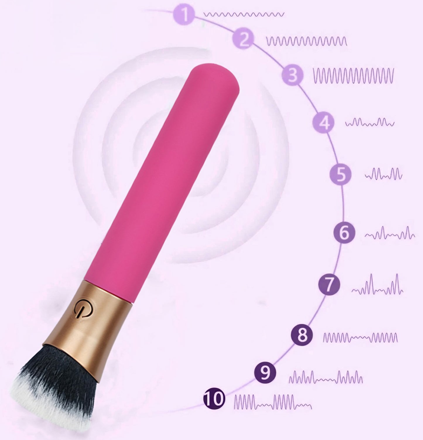 Brocha vibradora recargable