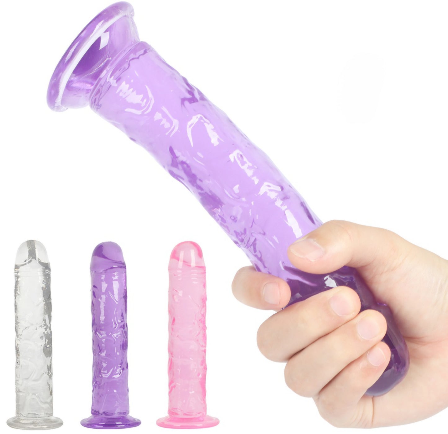 Dildo jelly con ventosa 23cm
