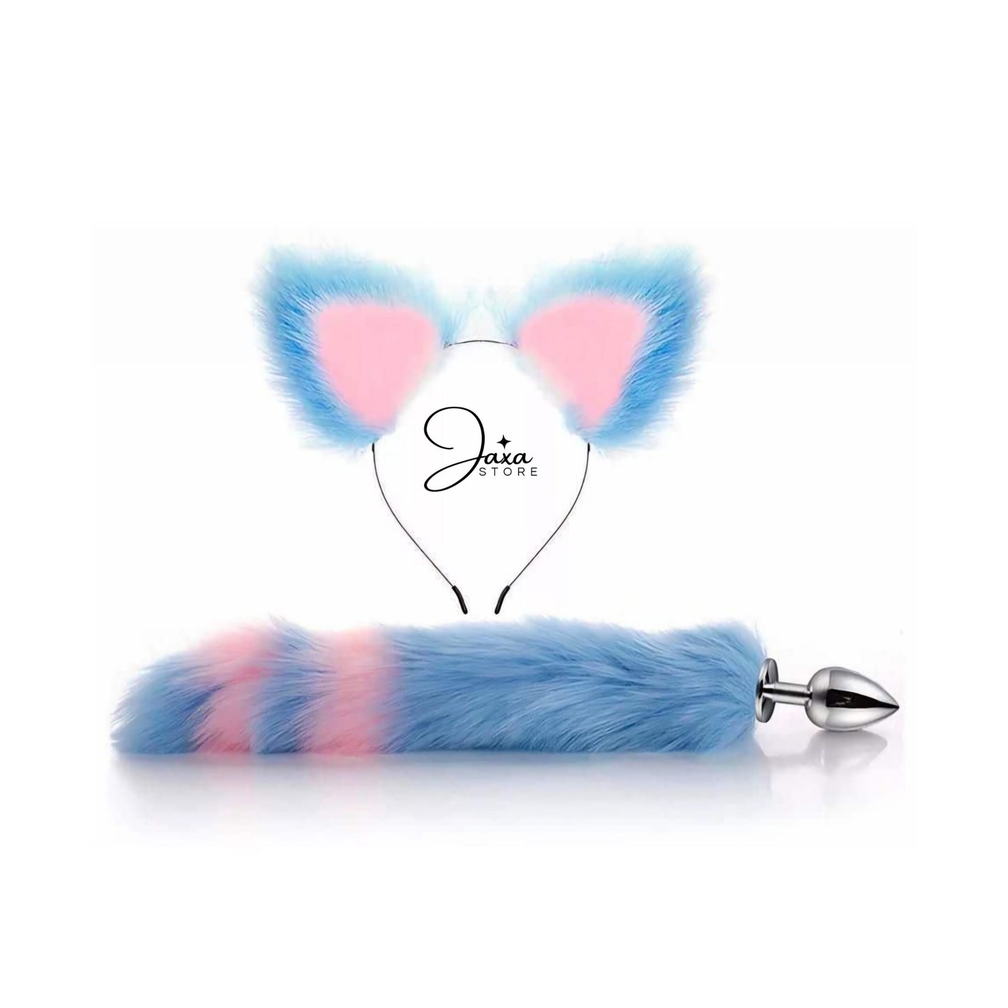 Set Plug Cola +Orejas Blue Pink